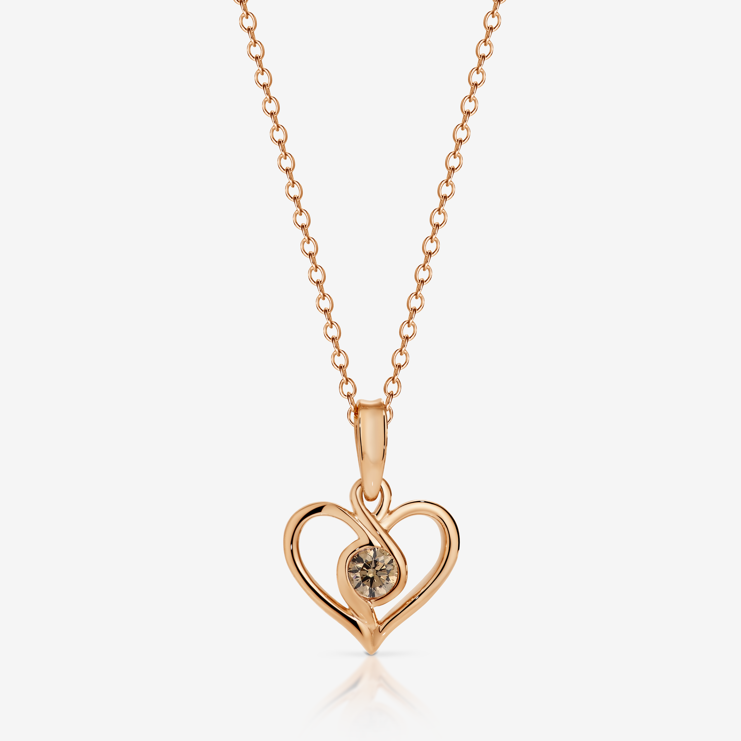 Infinity Heart Pendant - 9RG