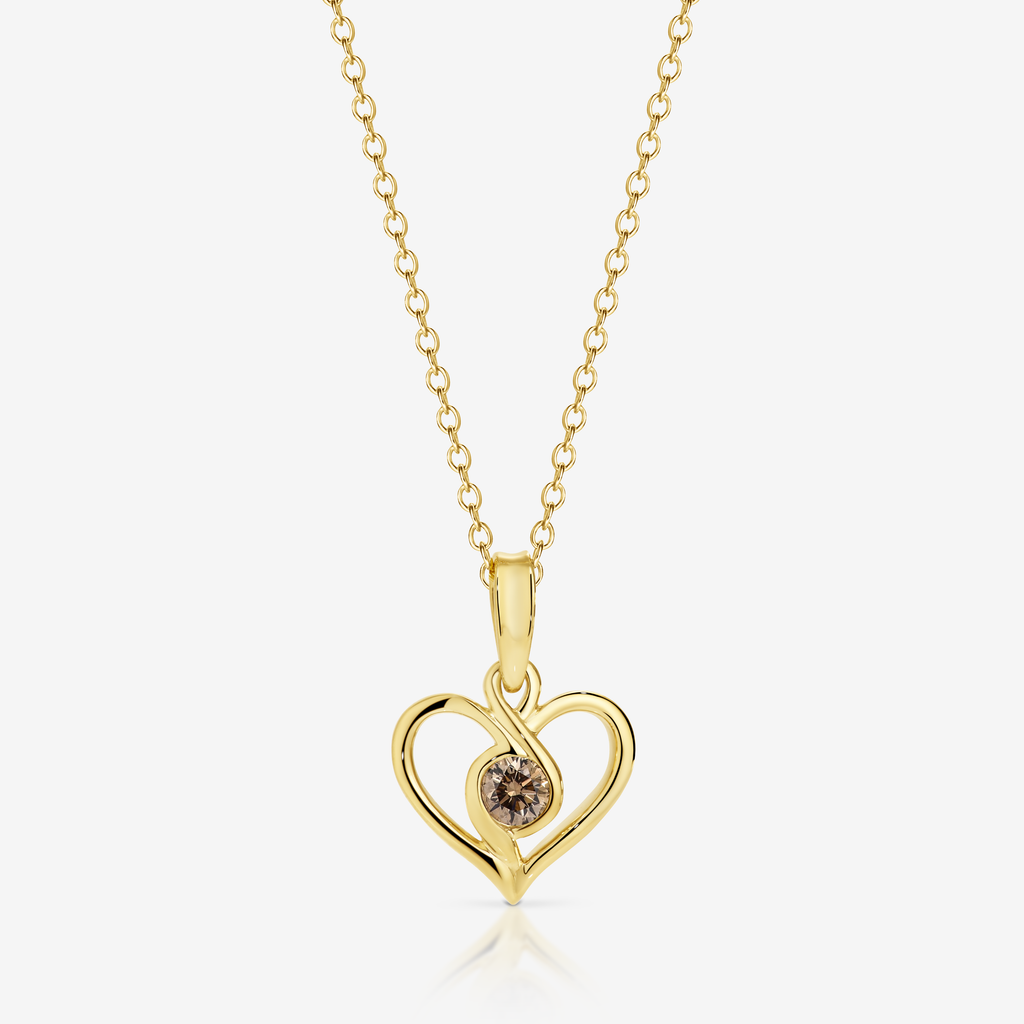 Infinity Heart Pendant - 9YG