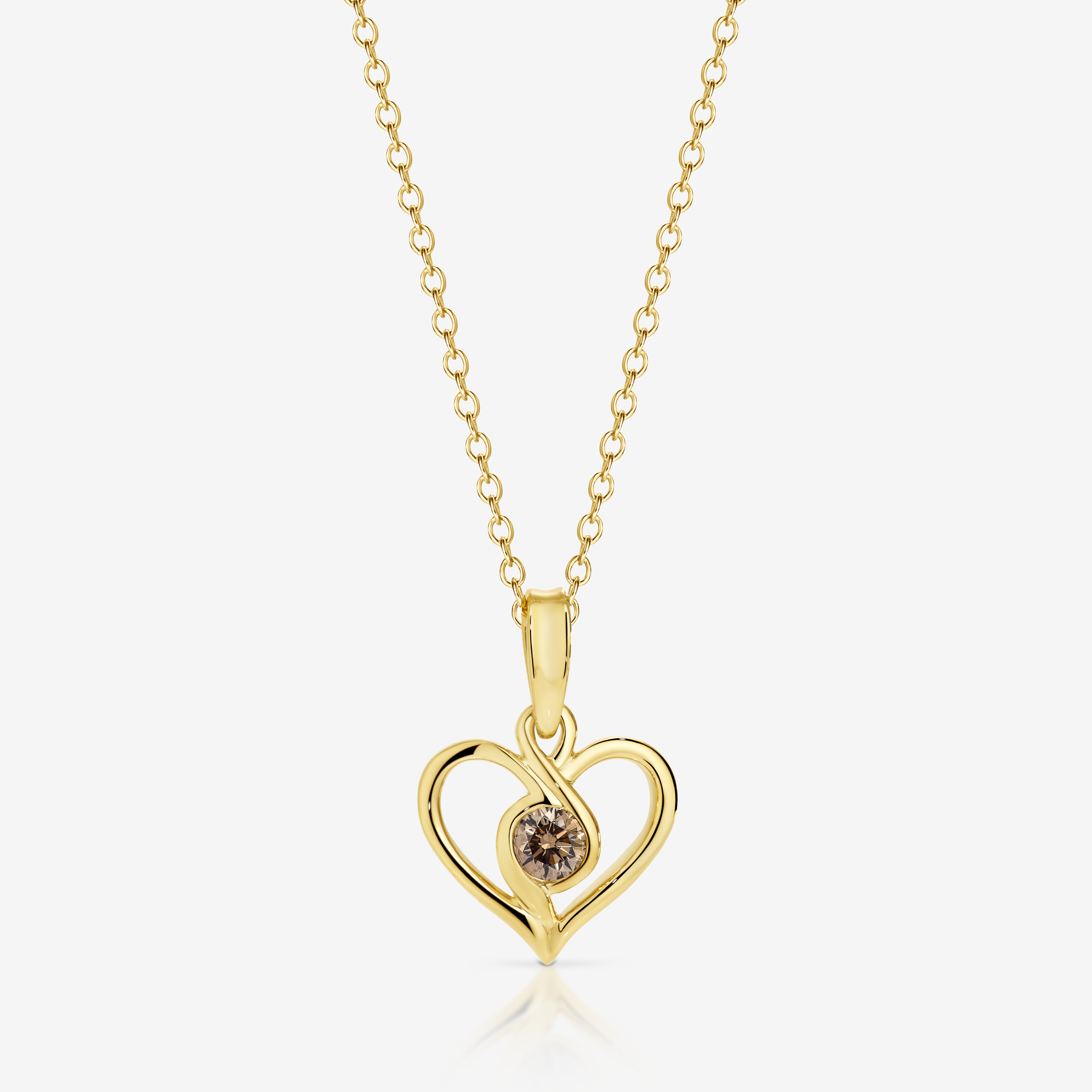 Infinity Heart Pendant - 9YG