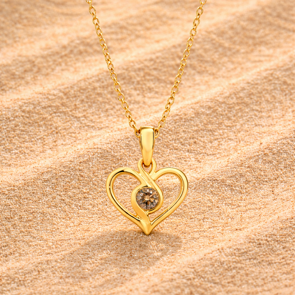 Infinity Heart Pendant - 9YG