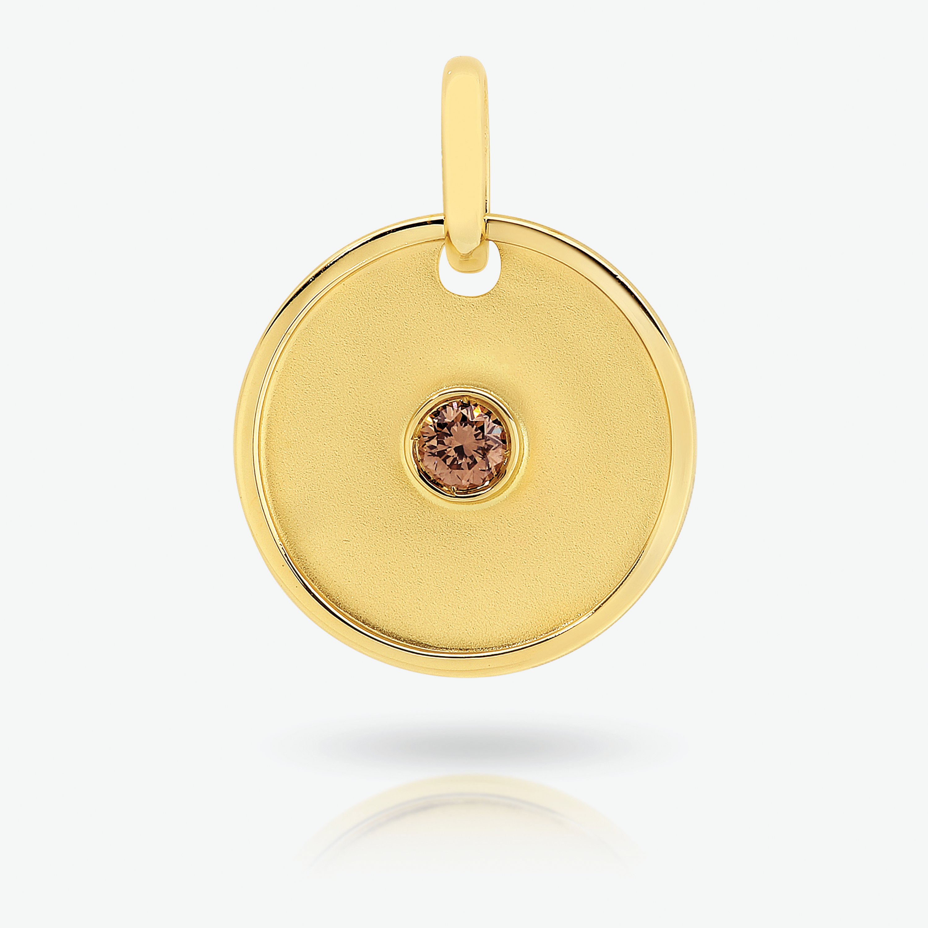 Satin Disk Pendant - 9YG