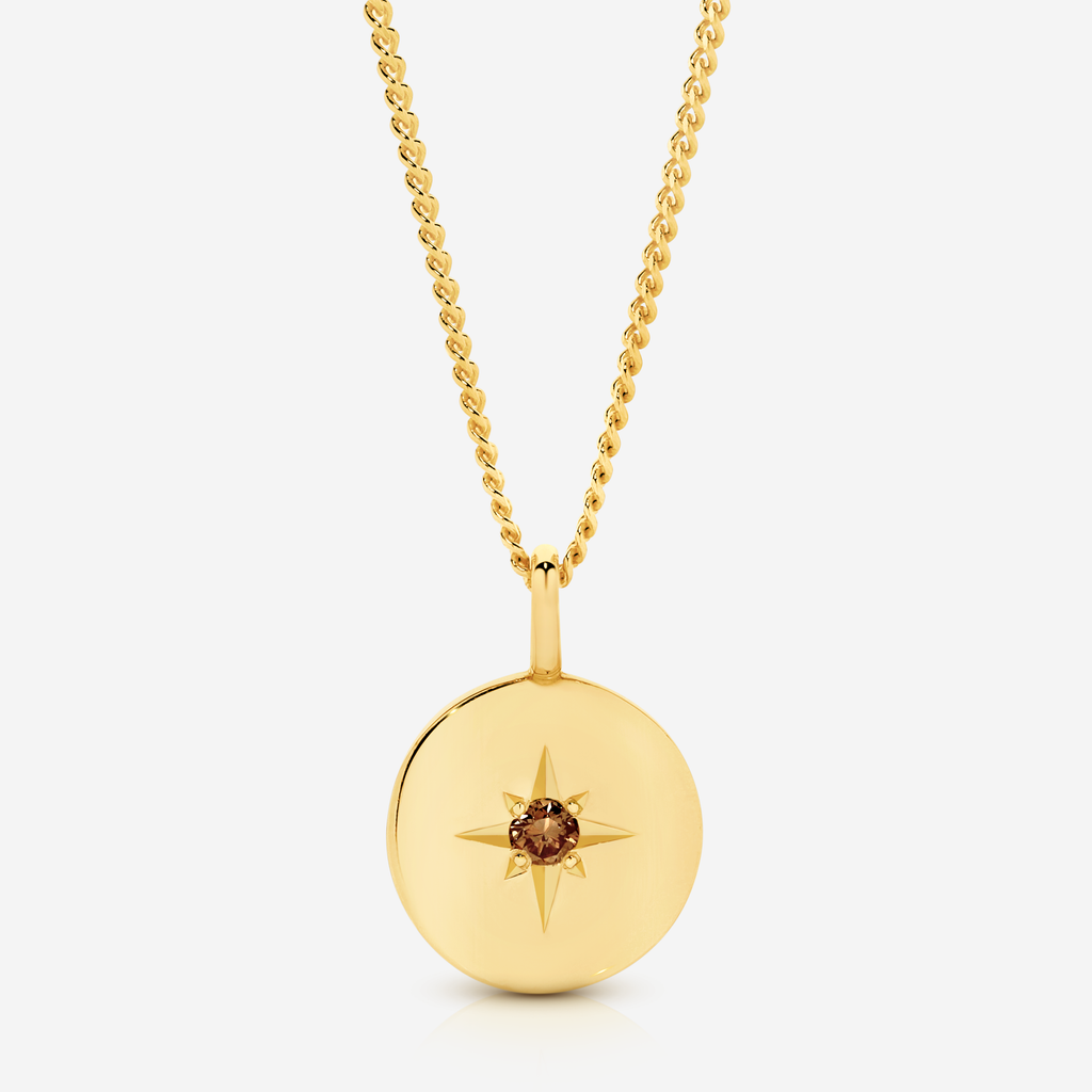 Desert Star Round Pendant- 9YG