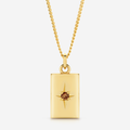 Desert Star Rectangle Pendant- 9YG