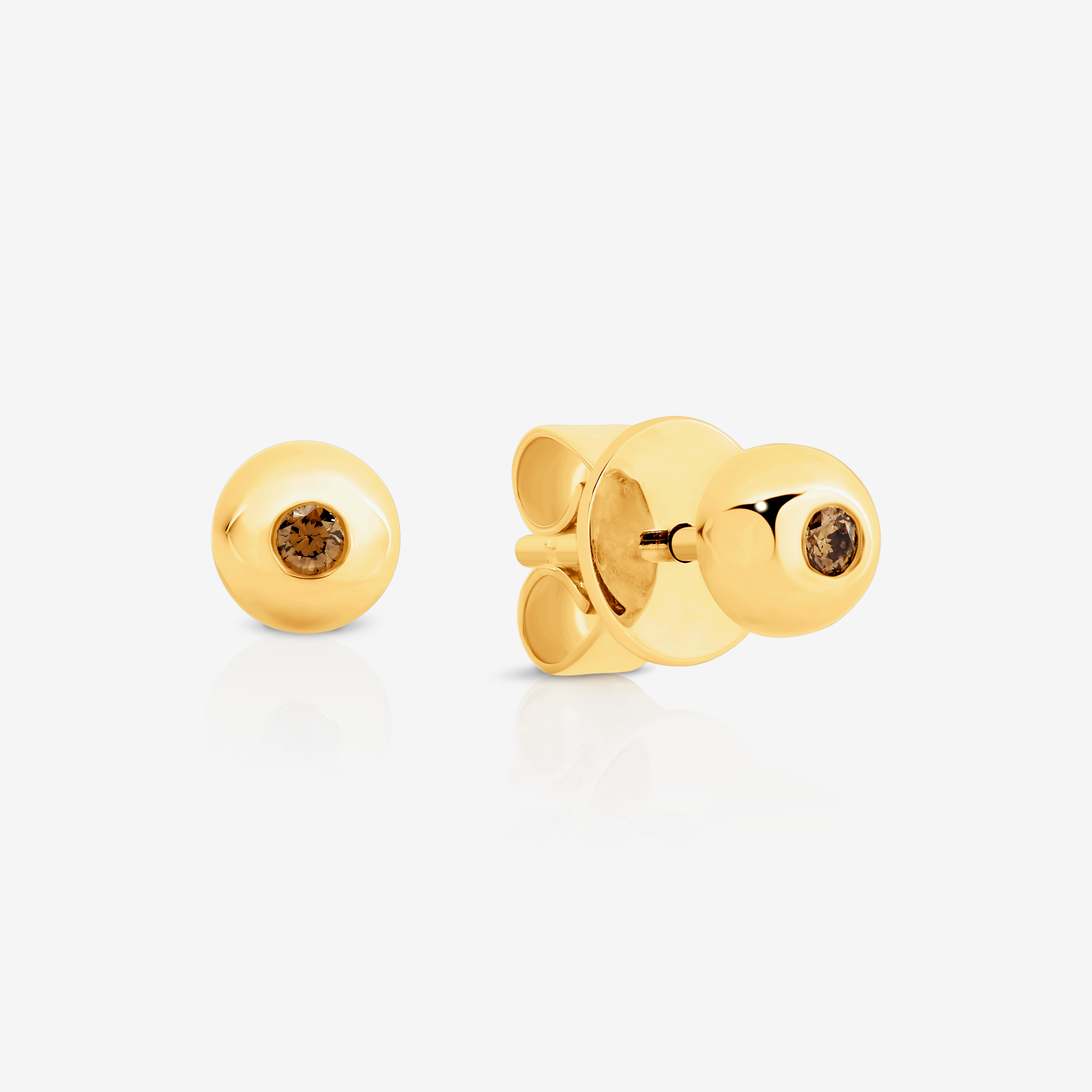 Chocolate Bubble Earrings - 9YG