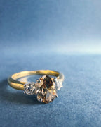 Sunlit Oval ring in 18ct yellow and white gold