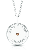 RARE • TIMELESS • TRUE Meaning Pendant in sterling silver, set with an Australian Chocolate Diamond