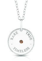 RARE • TIMELESS • TRUE Meaning Pendant in sterling silver, set with an Australian Chocolate Diamond