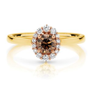 Oval Illusion Chocolate Diamond Ring