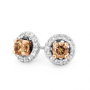 Two Way Halo Chocolate Diamond Earrings