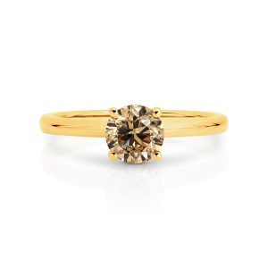 3349 Classic Chocolate solitaire ring with an Australian Chocolate Diamond