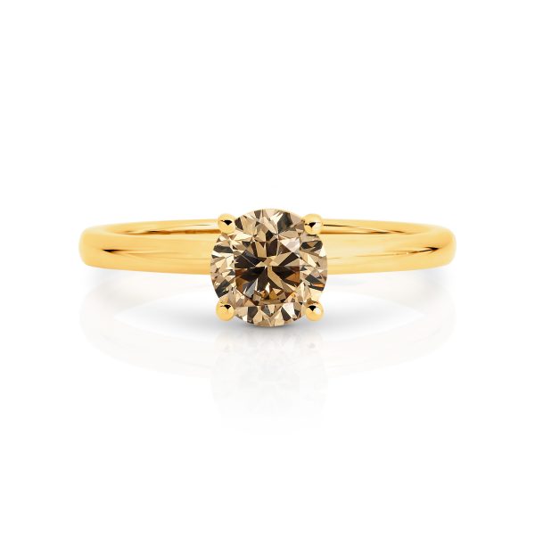 3349 Classic Chocolate solitaire ring with an Australian Chocolate Diamond