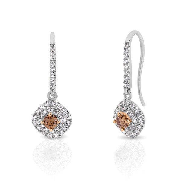 5028D Double Halo Drop Earrings